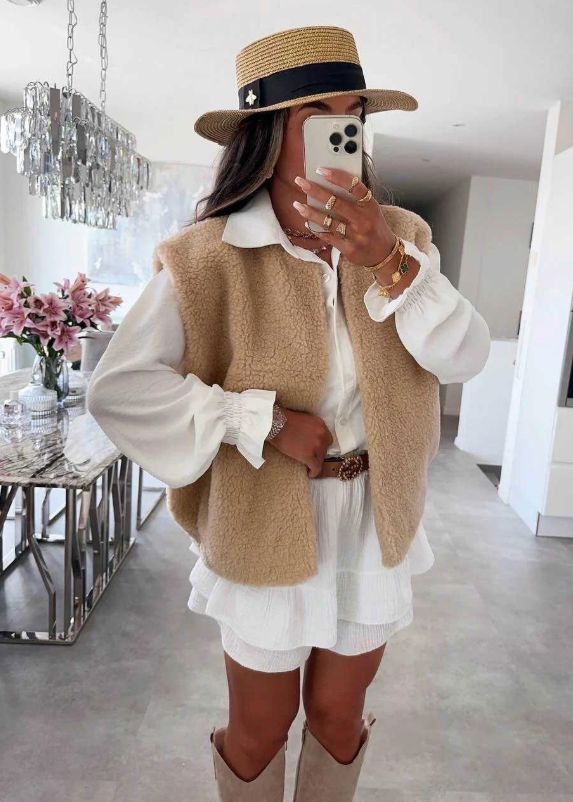 A-bee - Alicia Vest - Camel Veste