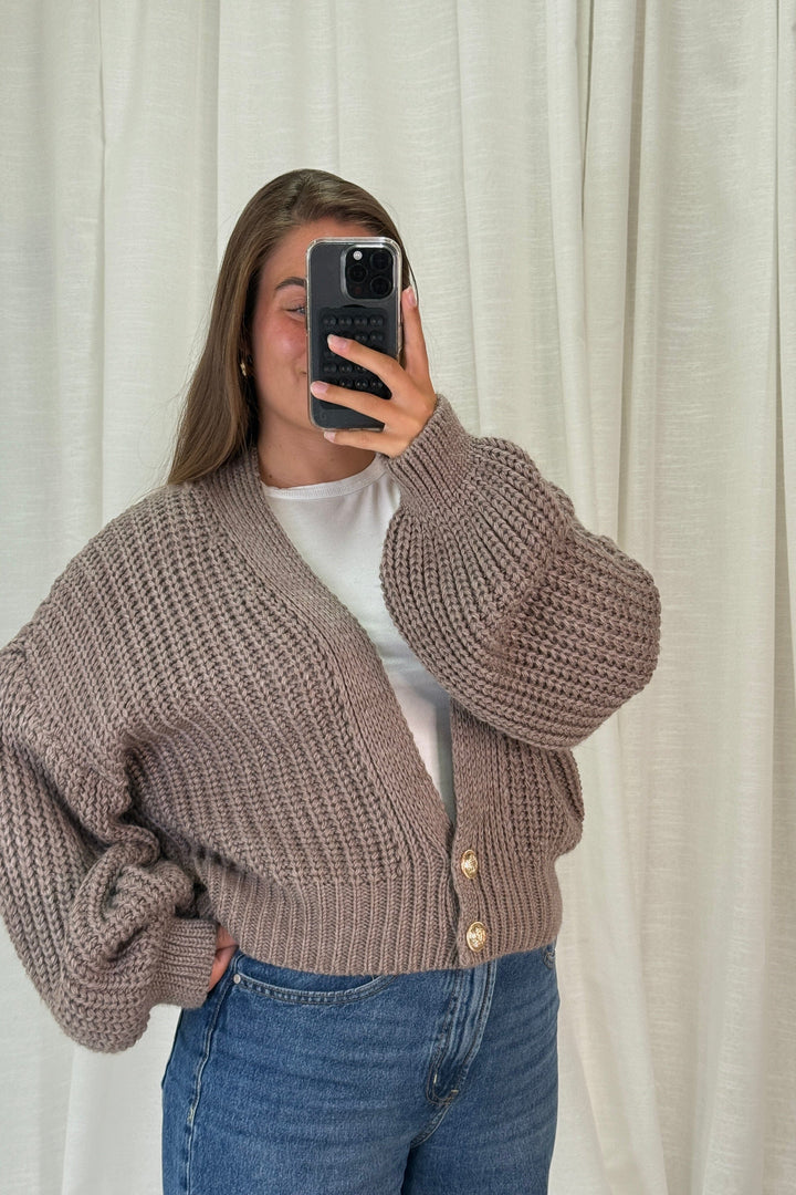 A-bee - Ivy Cardigan - Light Maroon Cardigans