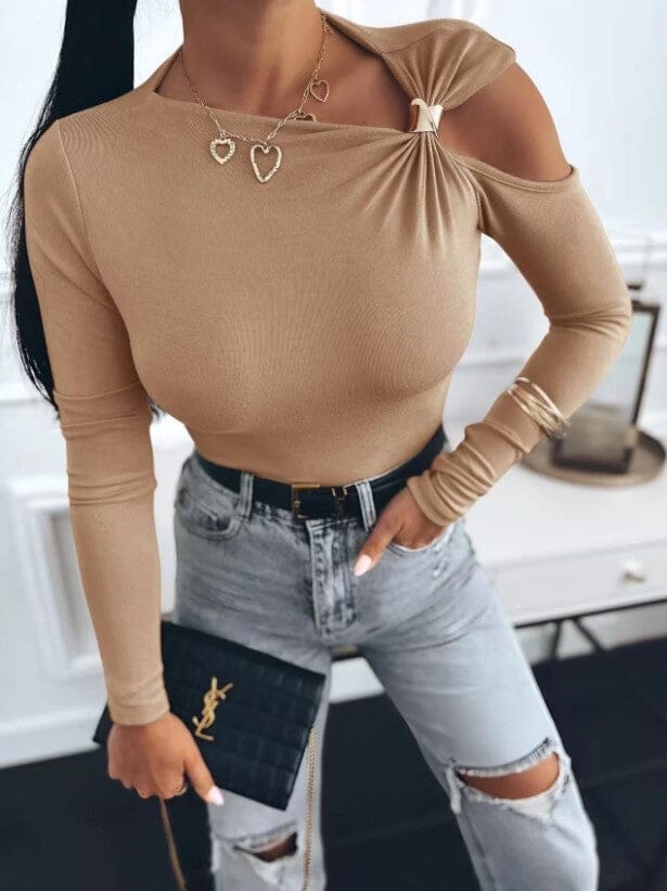 A-bee - Melinda Blouse - Camel Bluser