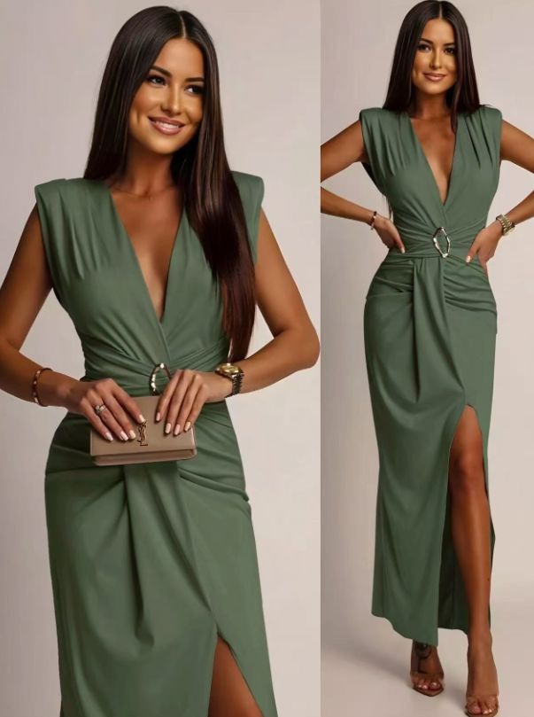 A-bee - Mirella Dress - Khaki Kjoler