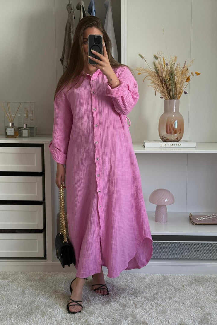 A-bee - Sabina Dress - Pink Kjoler