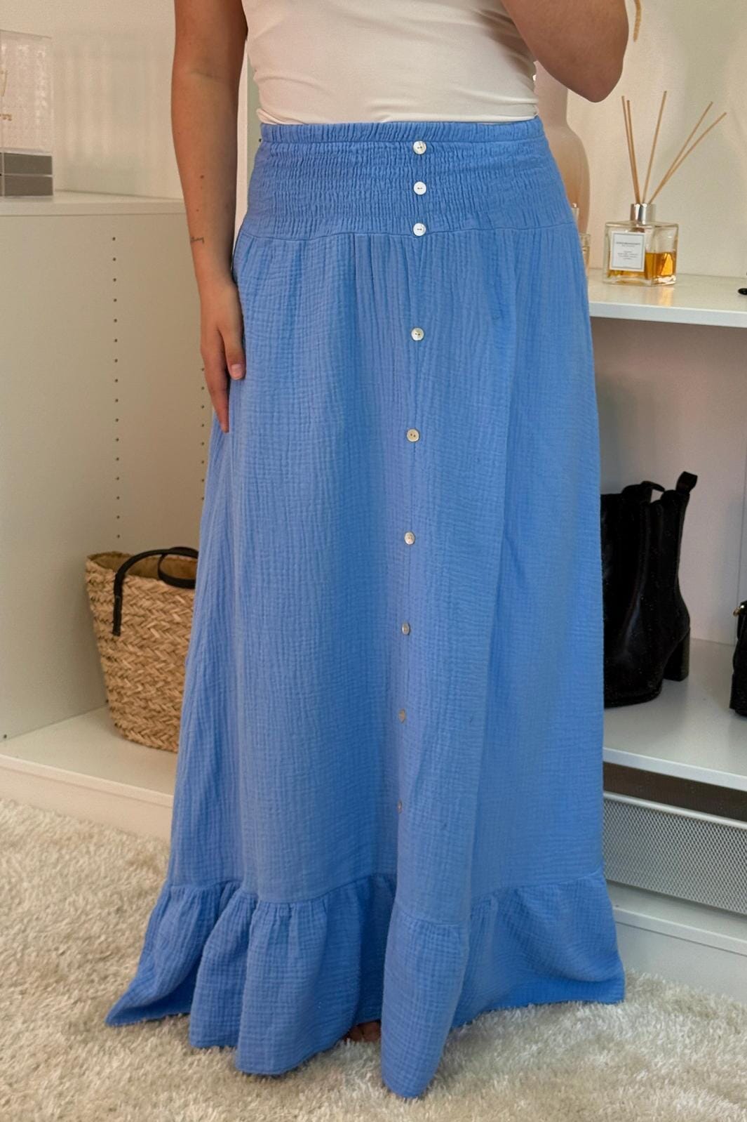 A-bee - Stine Skirt - Light Blue Nederdele