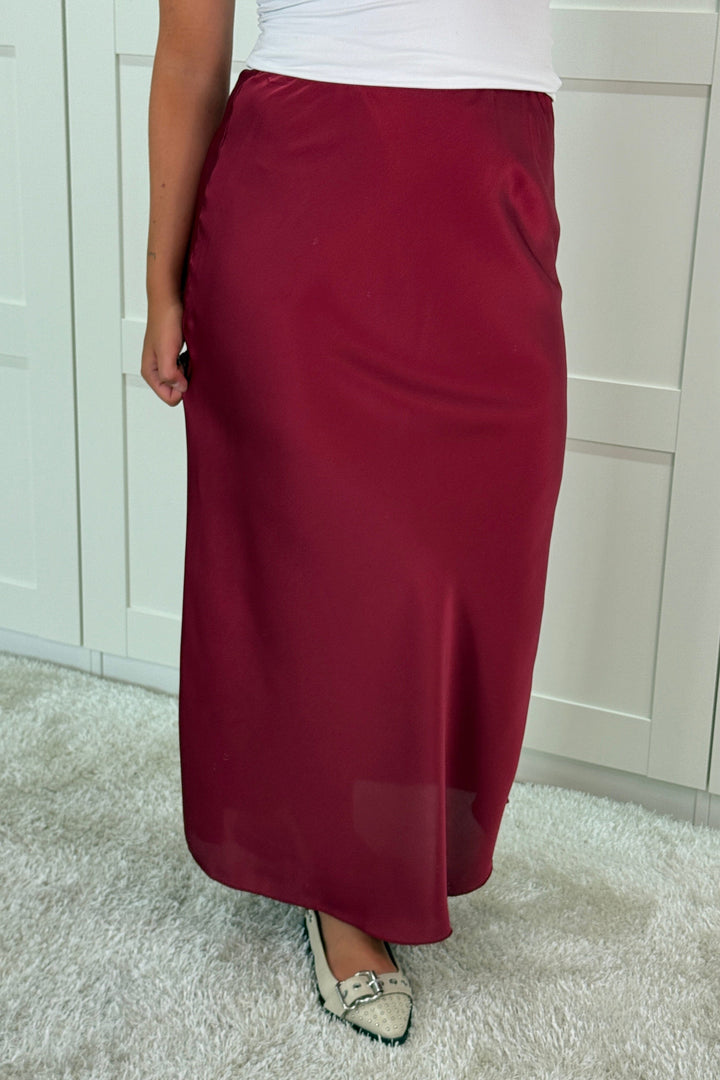 A-bee - Tiffany Skirt - Burgundy Nederdele