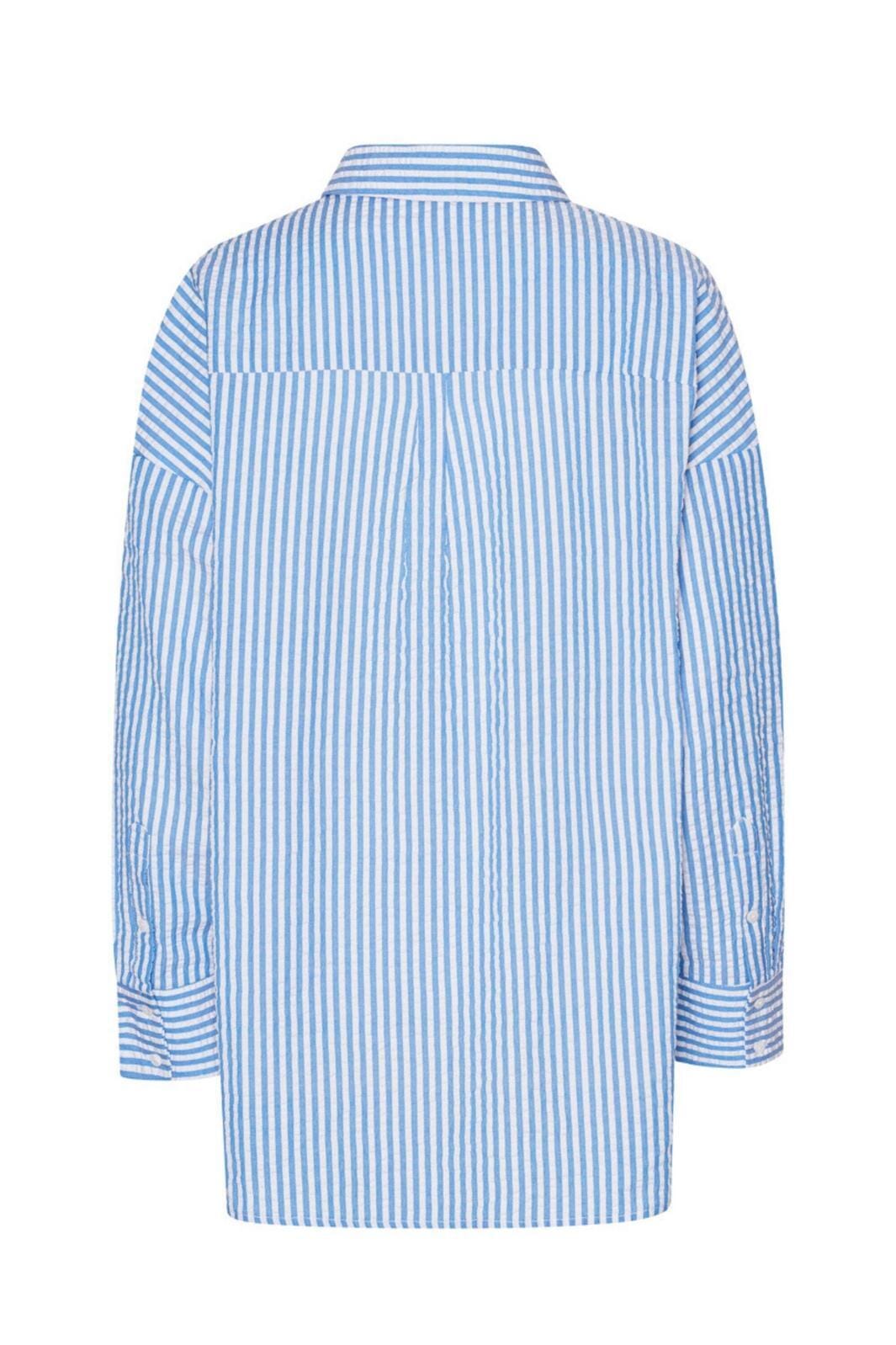 A-View - Sonja Shirt - 687 Navy/White Skjorter