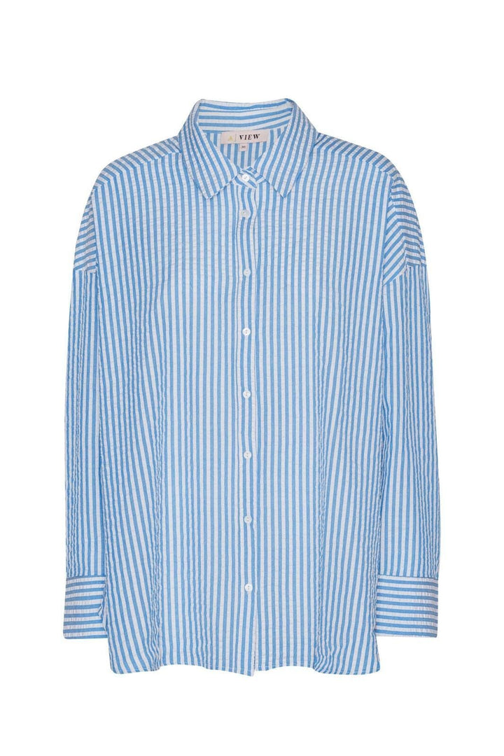 A-View - Sonja Shirt - 687 Navy/White Skjorter