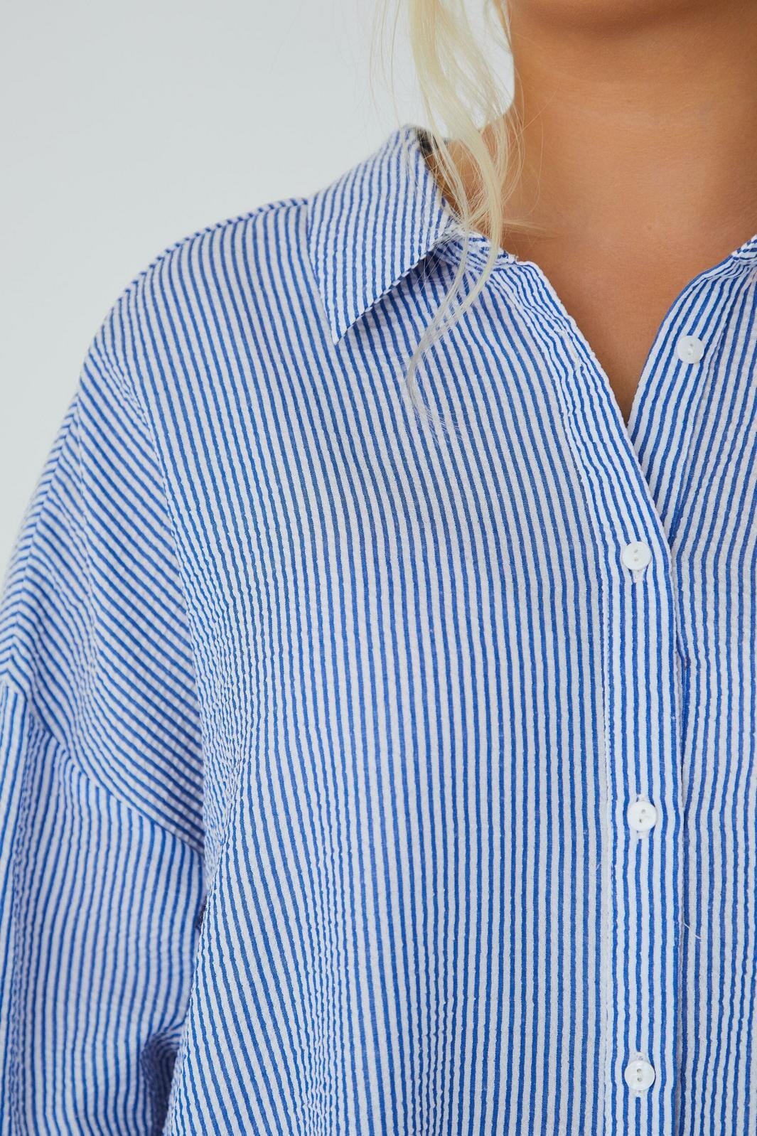 A-View - Sonja Shirt - 687 Navy/White Skjorter