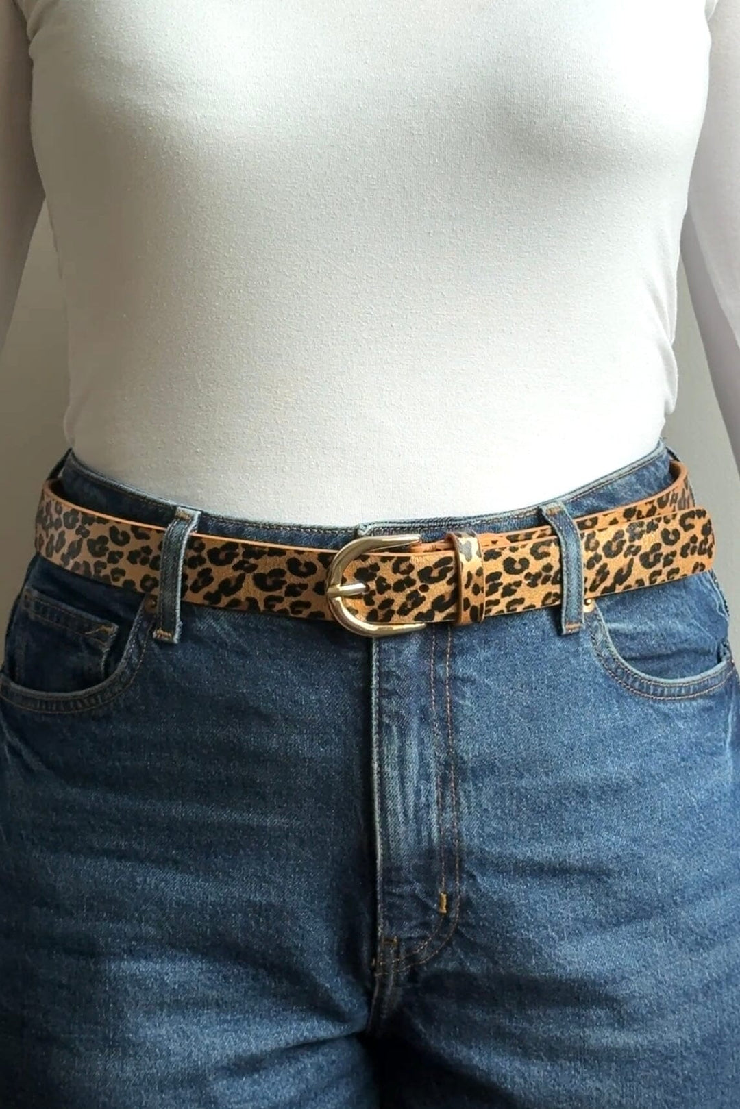 Anobel Copenhagen - Leopard Print Belt C-23158 - Camel Bælter