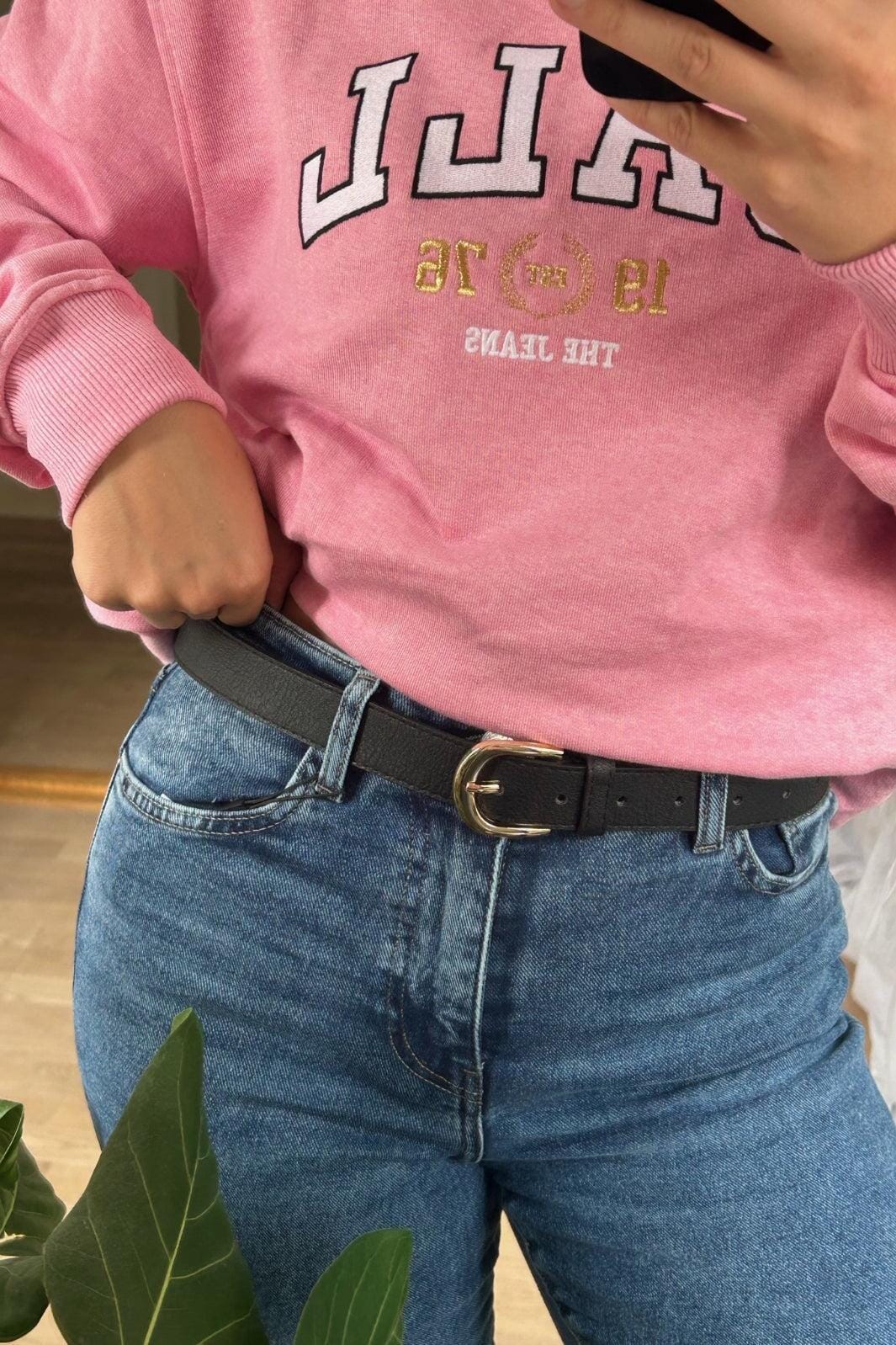 Anobel Copenhagen - Women's Faux Leather Belt PSH151 - Black Bælter