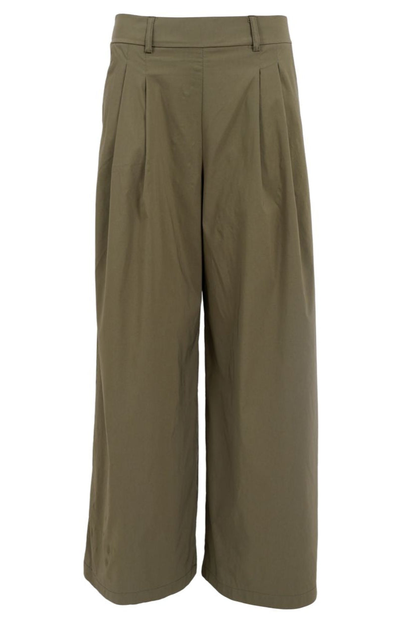 Black Colour - Bcdavina Wideleg Pant 40865 - Army