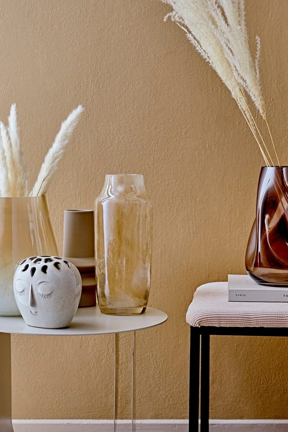 Bloomingville - Elissa Vase, Hvid, Stentøj Dekoration
