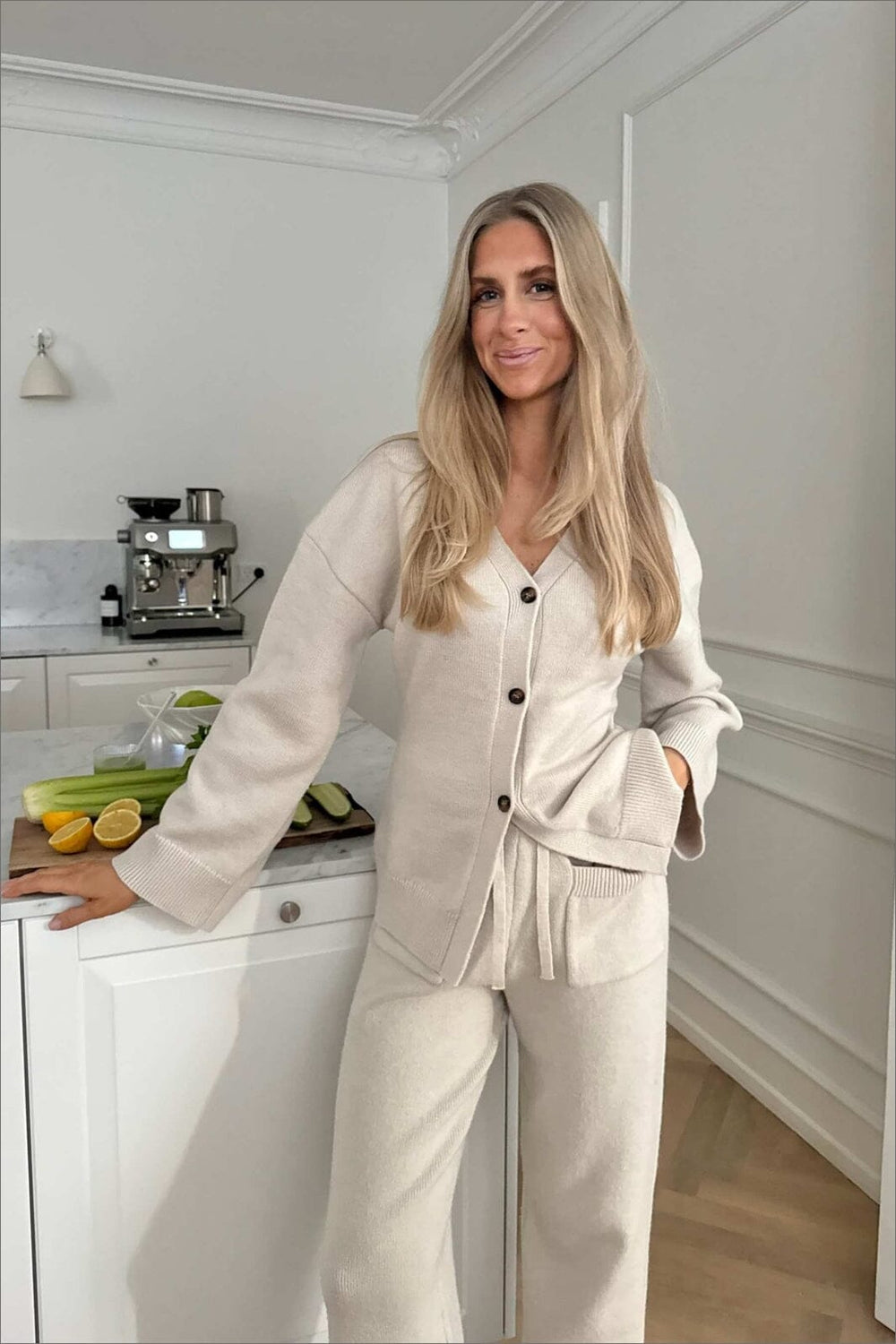 BYIC - Karmaic Fitted Cardigan - ow Creme Cardigans