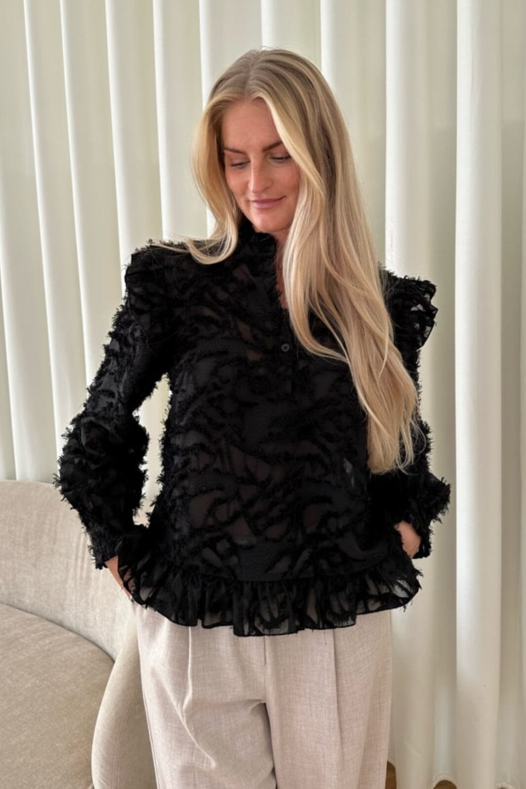 BYIC - Nuna Shirt - Feathery Black Skjorter