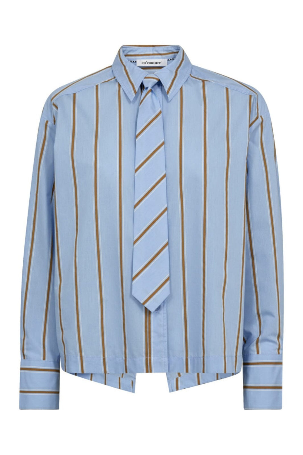 Co´Couture - Amoracc Stripe Tie Shirt 35918 - 23 - Pale Blue