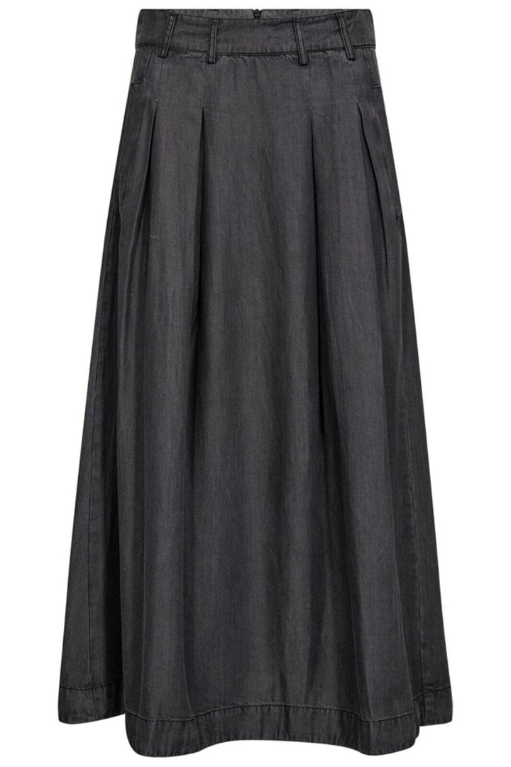 Co´Couture - Anyacc Denim Pleat Skirt 34181 - 96 - Black Nederdele