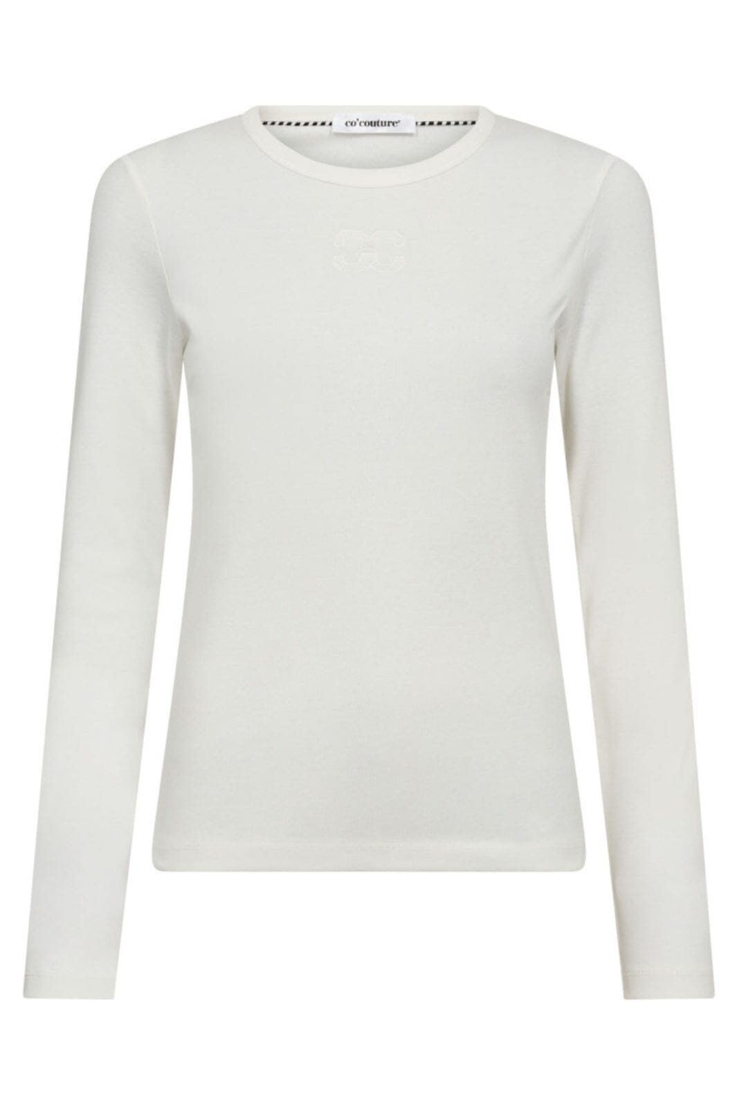 Co´Couture - Grannycc Embroidery Ls Tee 33180 - 4000 - White