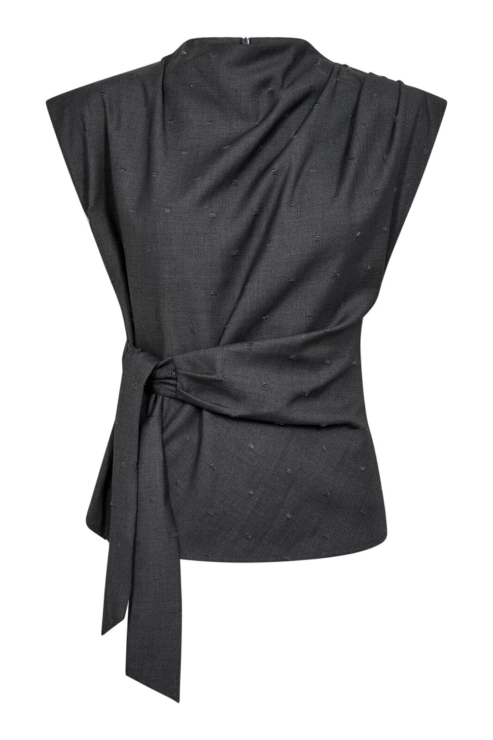 Co´Couture - Sagacc Pleat Top 35760 - 139 - Mid Grey