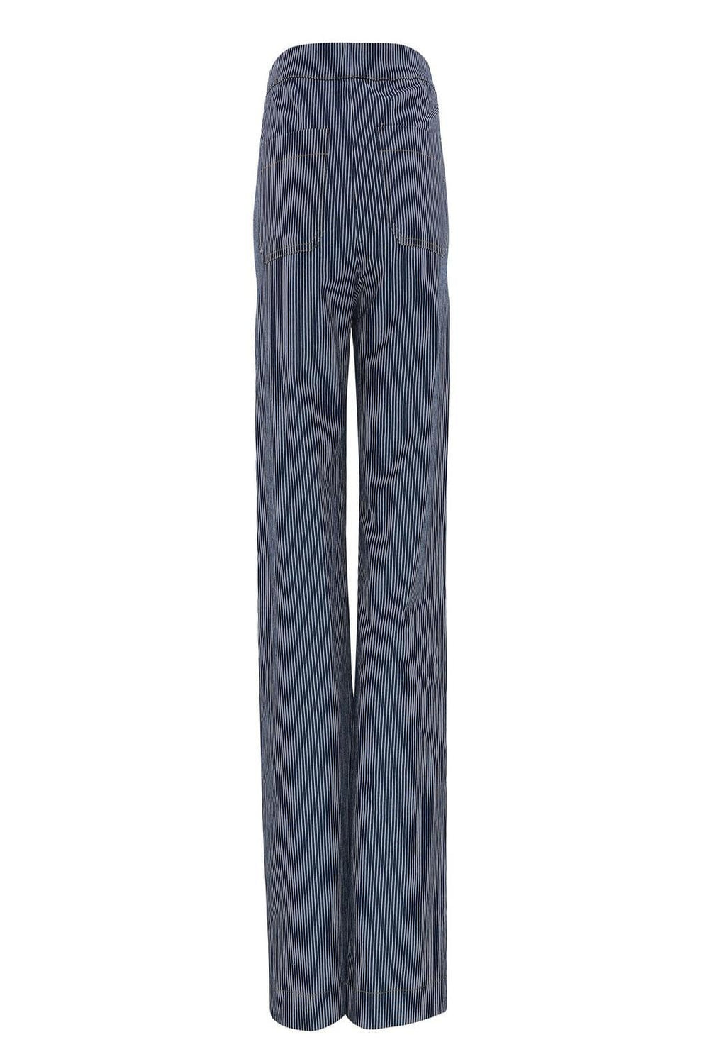 Continue - Danilla Stripe Pants - Blue Stripe Bukser