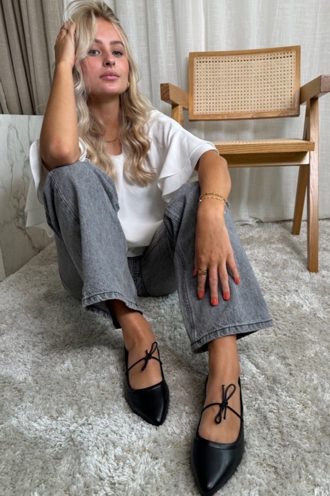 Copenhagen Shoes - A Beauty Blk - 001 Black Ballerinaer