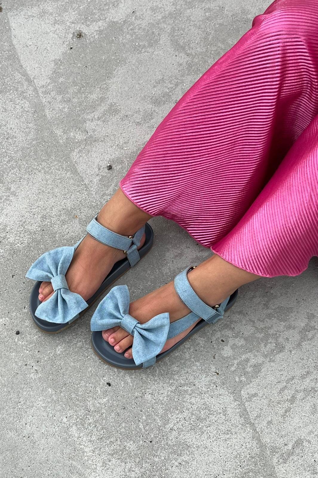 Copenhagen Shoes by Josefine Valentin - Sky And Diamonds Jeans - 077 Jeans Blue Sandaler