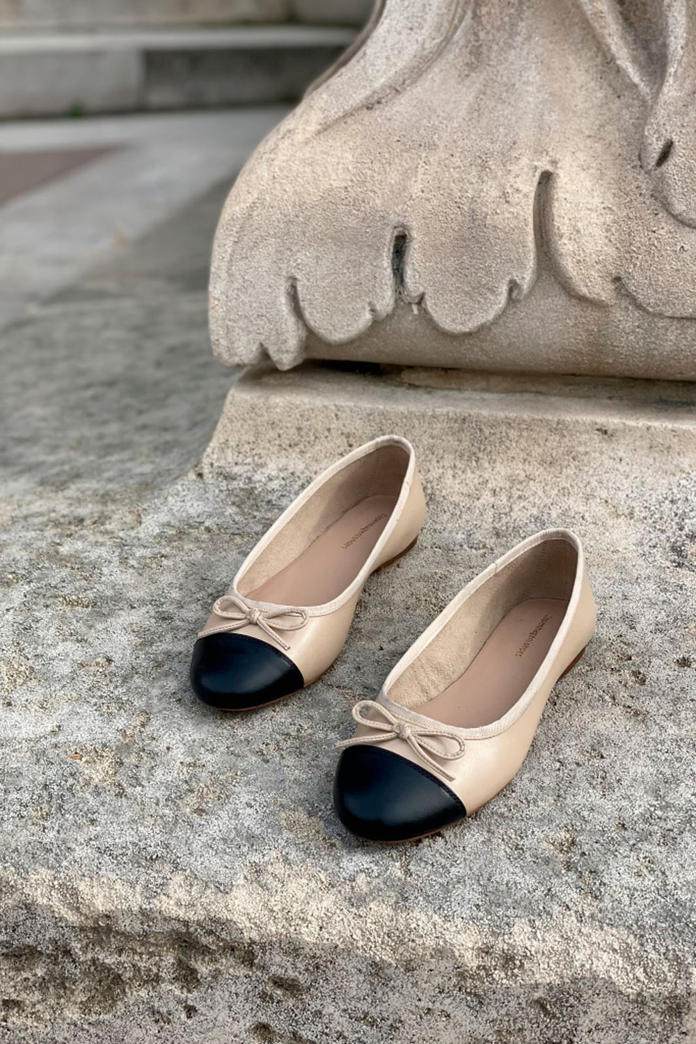 Copenhagen Shoes - Lovely - Black Beige Ballerinaer