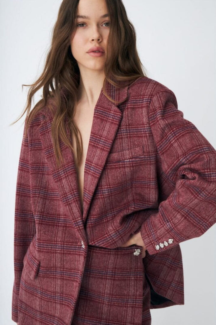 Cras - Boss Blazer C545 - 8134 Cherry Check Blazere