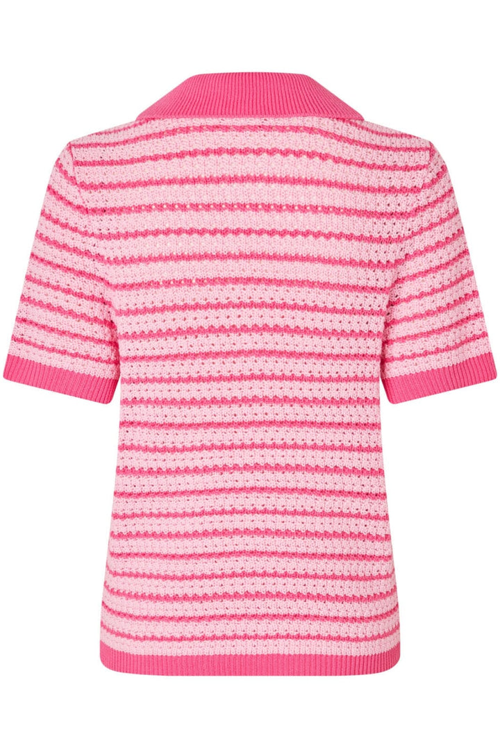 Cras - Charles Knit Blouse - 8070 8070 Pink Stripe T-shirts