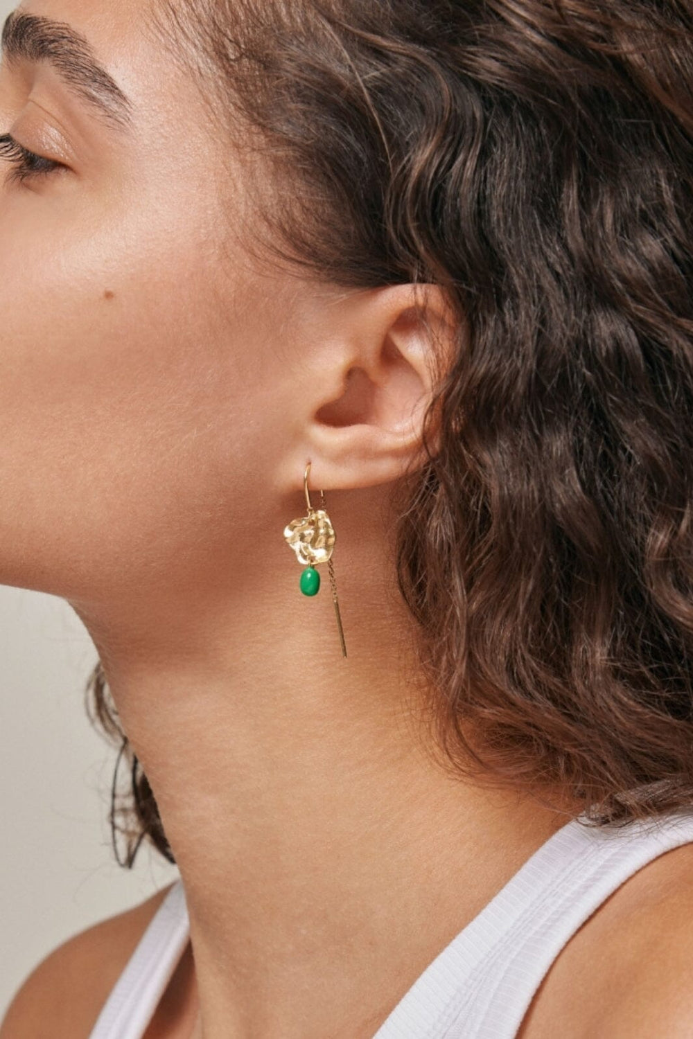 Enamel Copenhagen - Earring, Kai - Grass Green Øreringe