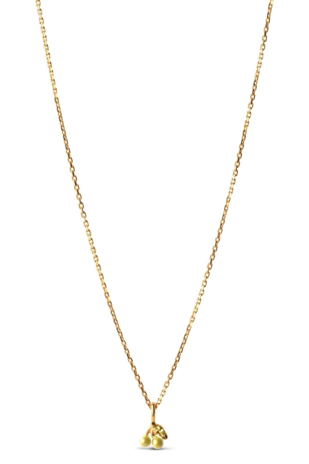 Enamel Copenhagen - Necklace, Cherry - Light Yellow Halskæder