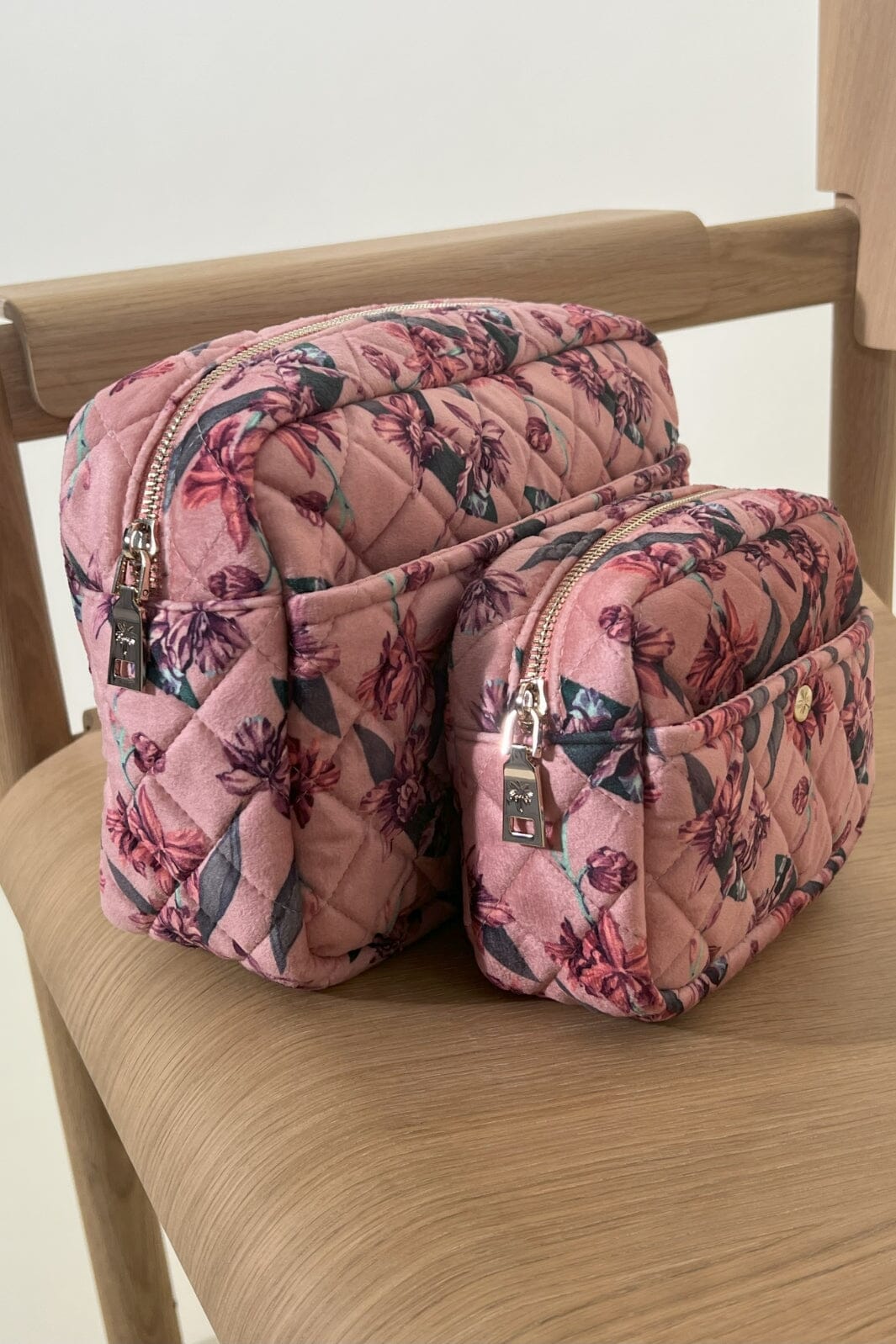 Fan Palm - Beauty Bag Velvet - Flawless Rose Toilettasker