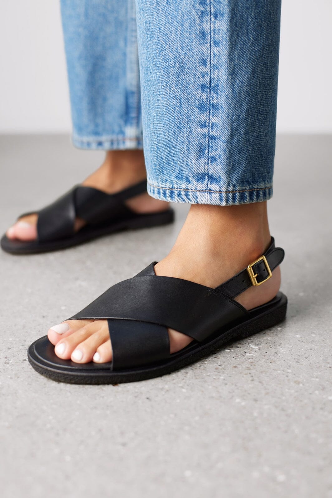 Forudbestilling - Angulus - 5637-102 - Black Sandaler