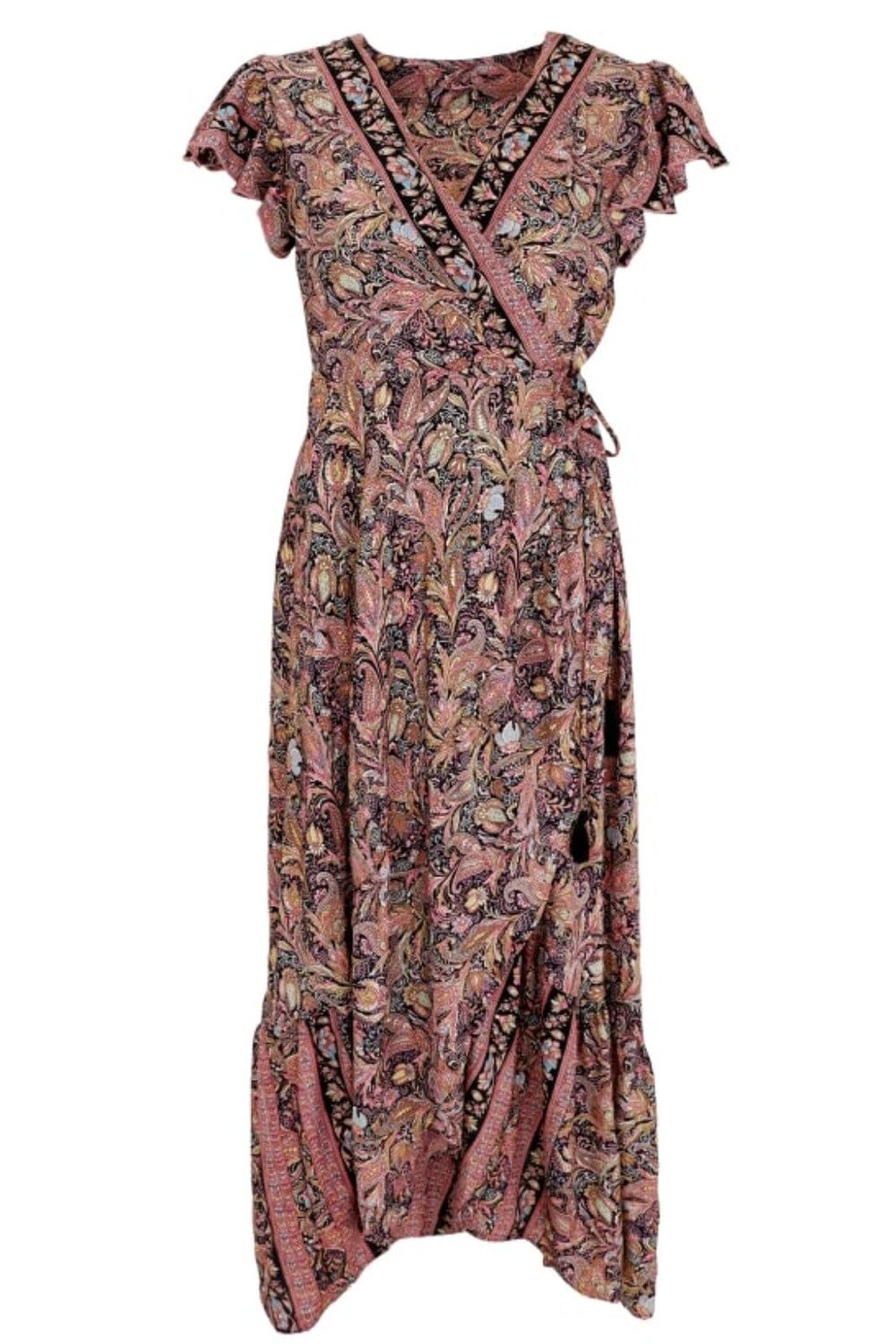Forudbestilling - Black Colour - Bcluna Flared Wrap Dress - Black Fairy Kjoler