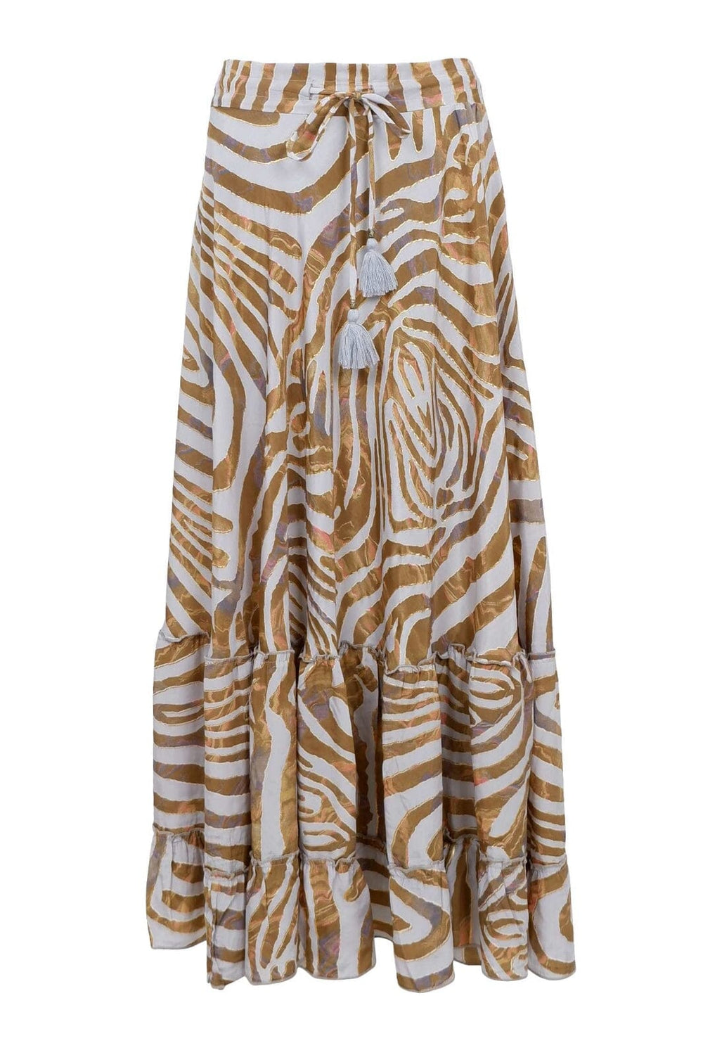 Black Colour - Bcluna Maxi Frill Skirt 39133 - Blue Zebra