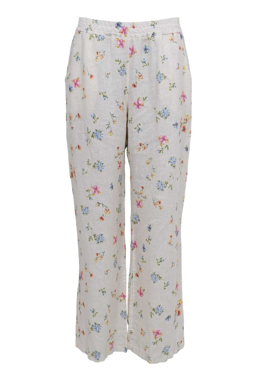 Black Colour - Bcmelina Wide Linen Pant 40843 - Flower