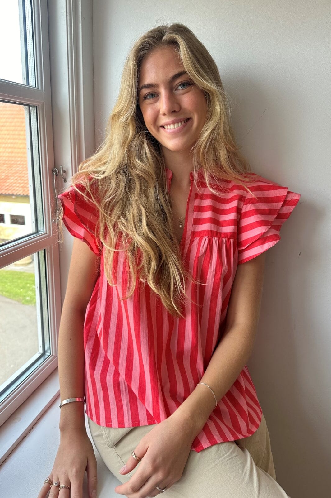 Continue - Christel Red Stripe 14929 - 001 - Stribe Pink