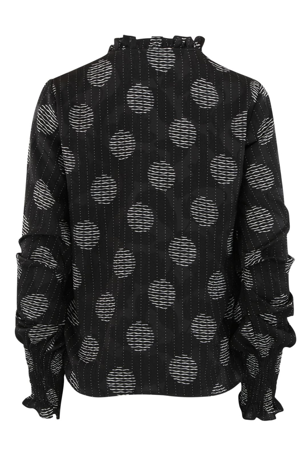 Forudbestilling - Continue - Oda Cirkel Print 14662 - Black Print Bluser