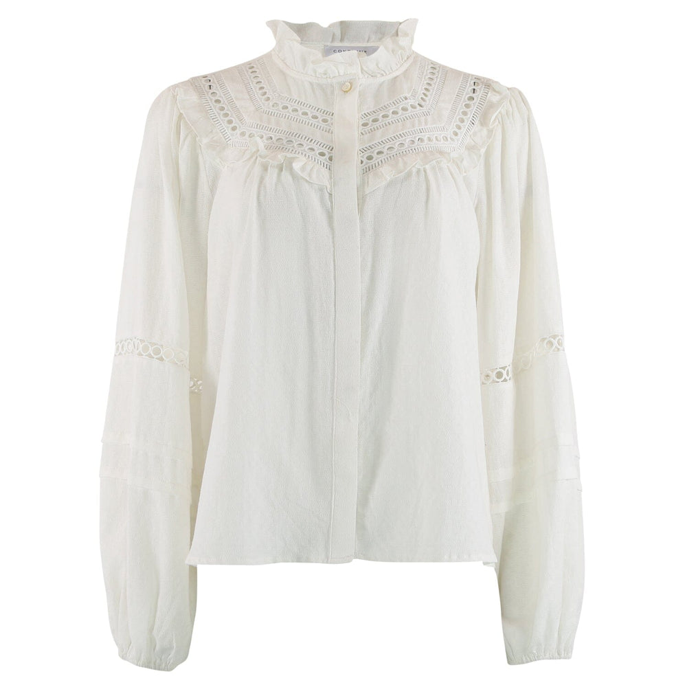 Forudbestilling - Continue - Sienna Emb - White Bluser