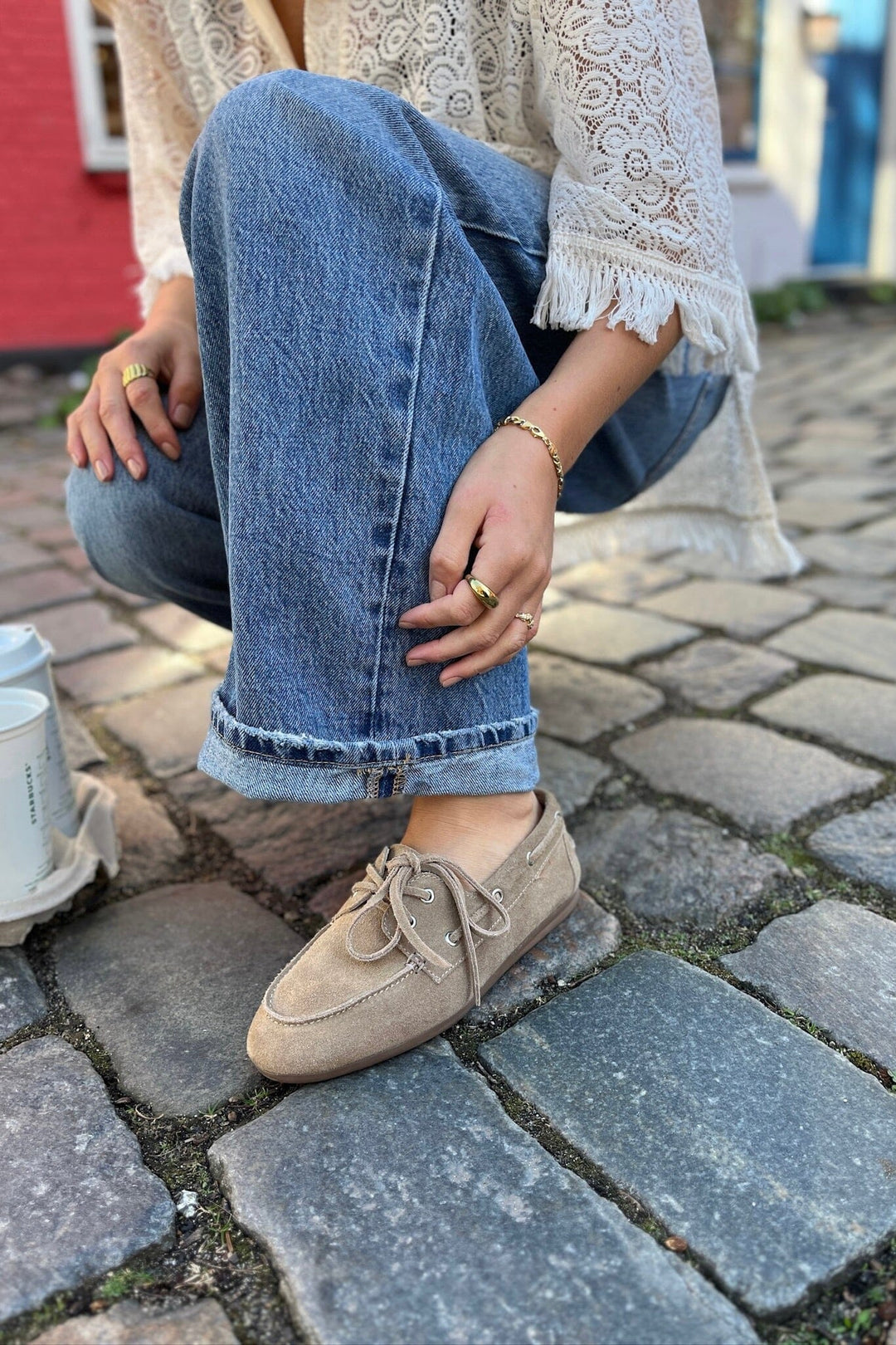 Forudbestilling - Copenhagen Shoes - Savannah Suede CS8631 - 0301 - Biscuit Loafers