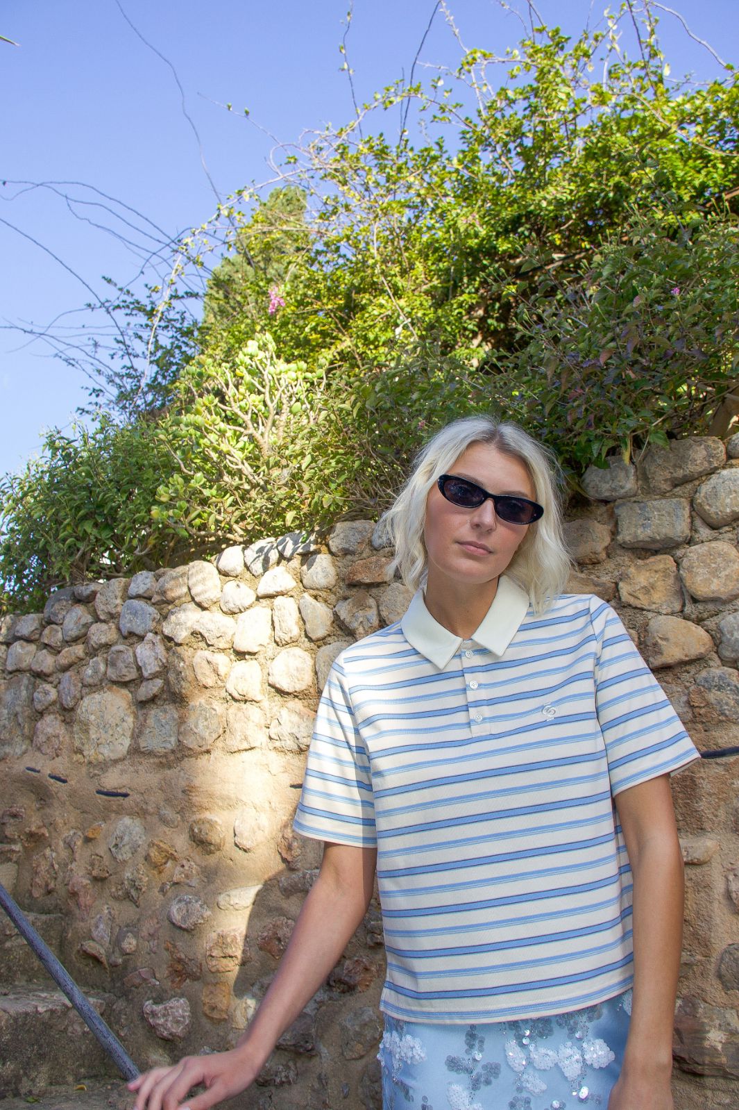 Forudbestilling - Cras - Alanis Blouse C407 - 8090 - 8090 Creamy Blue Stripe Bluser