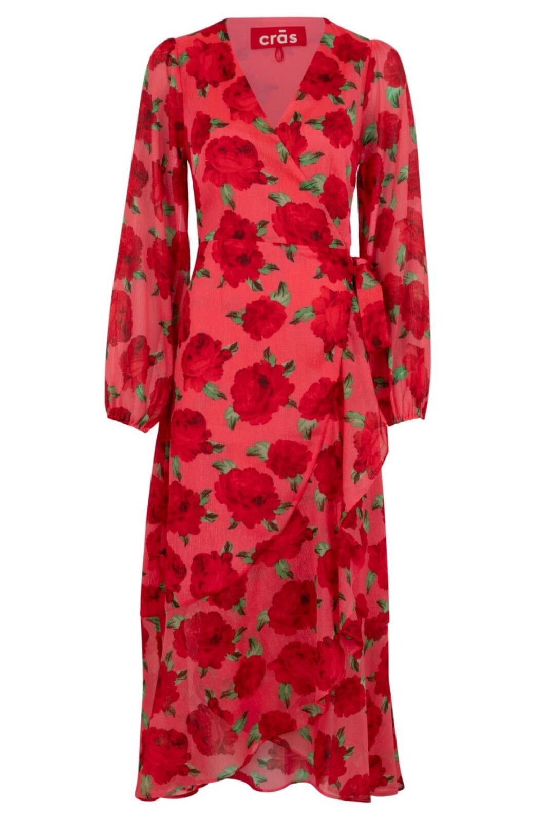 Forudbestilling - Cras - Luellacras Dress - 8019 Coral Roses Kjoler