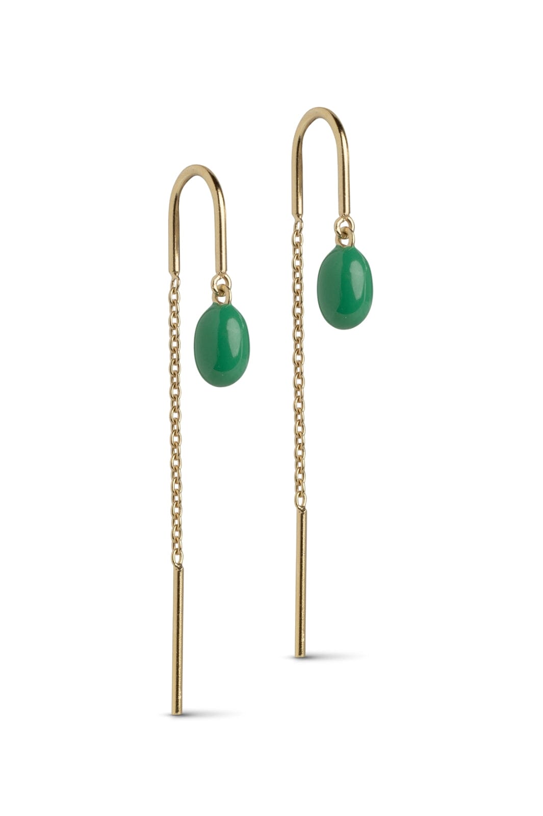 Enamel Copenhagen - Earrings, Eleanor E280GM - Grass Green