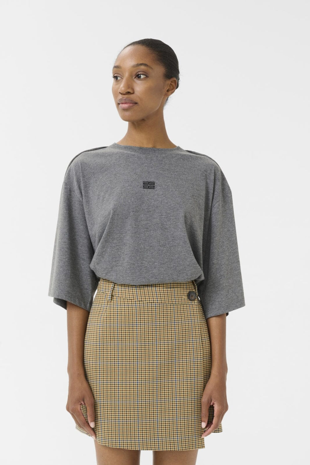 Gestuz - Gzjilan Tee 10910394 - 107871 - Dark Grey Mélange