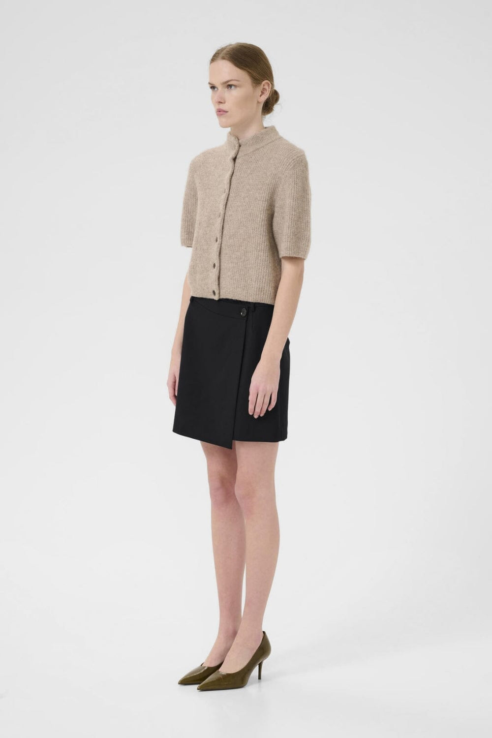 Gestuz - Gzpaula Melange Wrap Skirt 10910495 - 100017 - Black