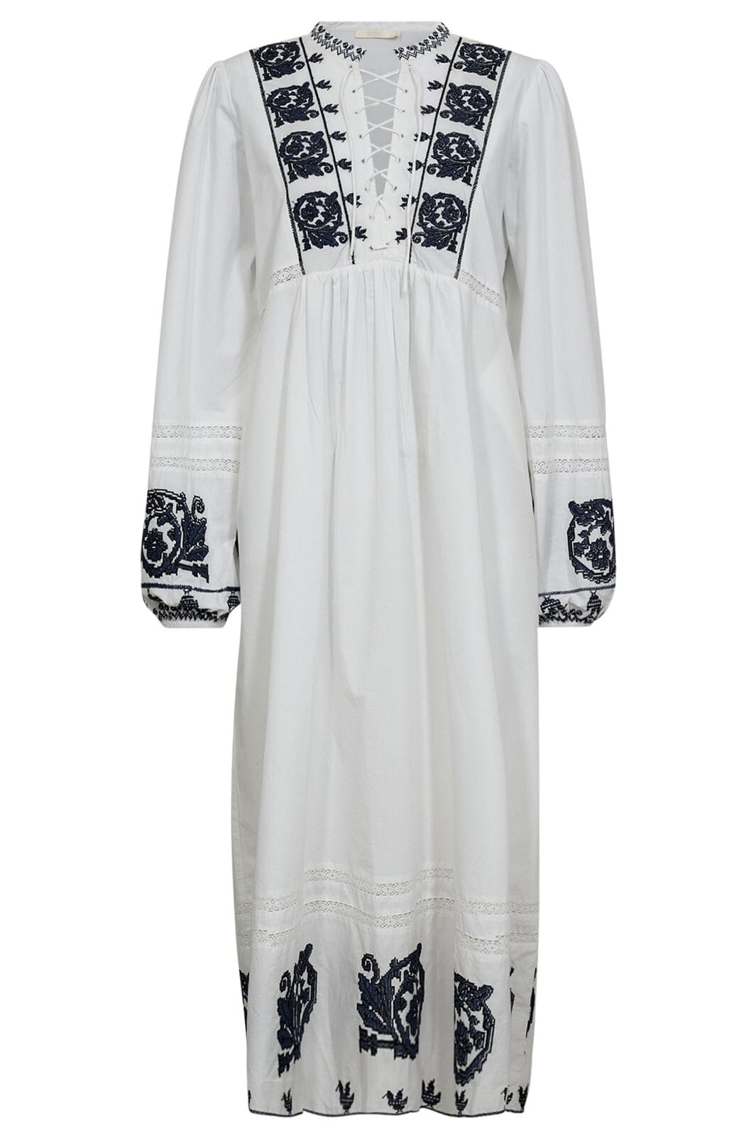 Forudbestilling - Gossia - Adelago Dress G2346 - White - Blue Kjoler