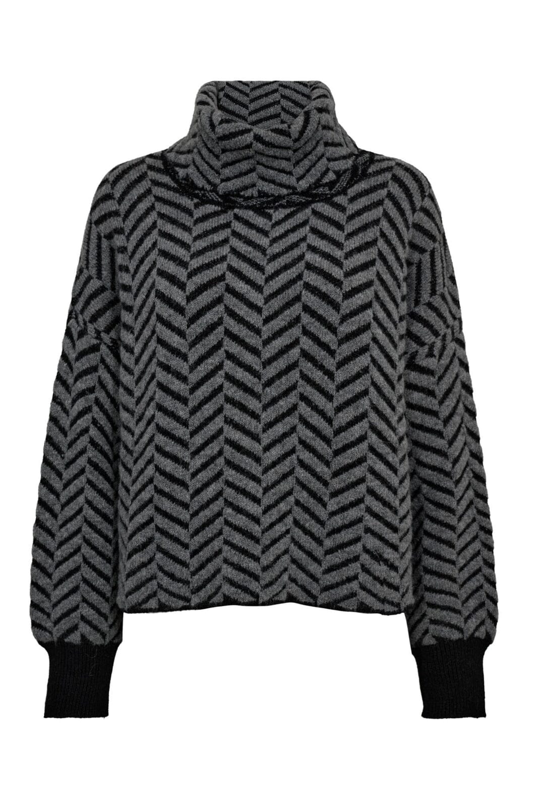 Forudbestilling - Gossia - Ginago Sweater G2168 - Black Grey Mix