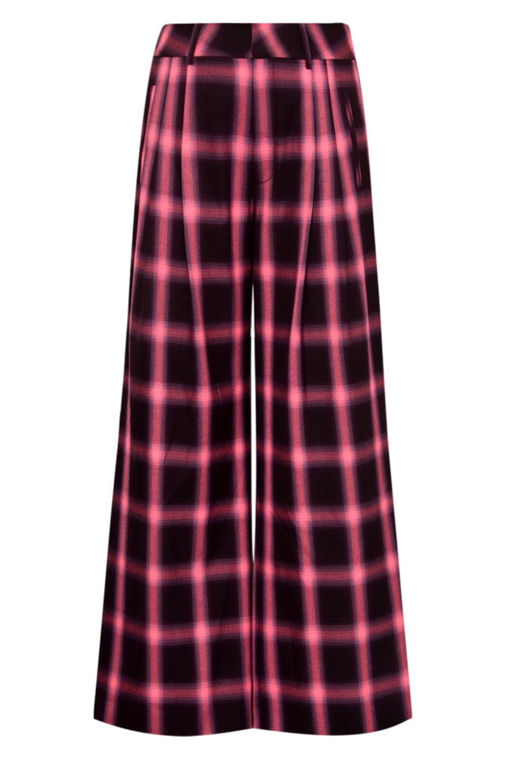 Forudbestilling - Gossia - Jo-Jogo Pants - Bourgogne Pink Checks Bukser