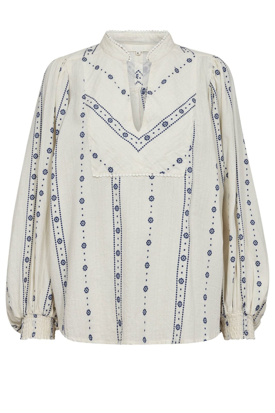 Forudbestilling - Gossia - Vibego Joe Blouse G2512 - Creme Blue Flowers Bluser