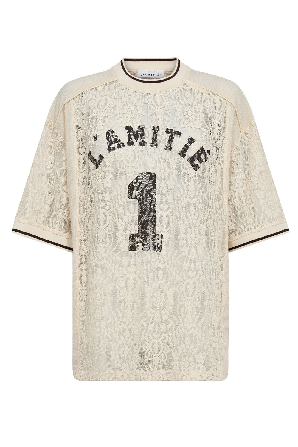 Forudbestilling - Haute L'Amitié - Lace Football Tee HL10001 - Pearl T-shirts