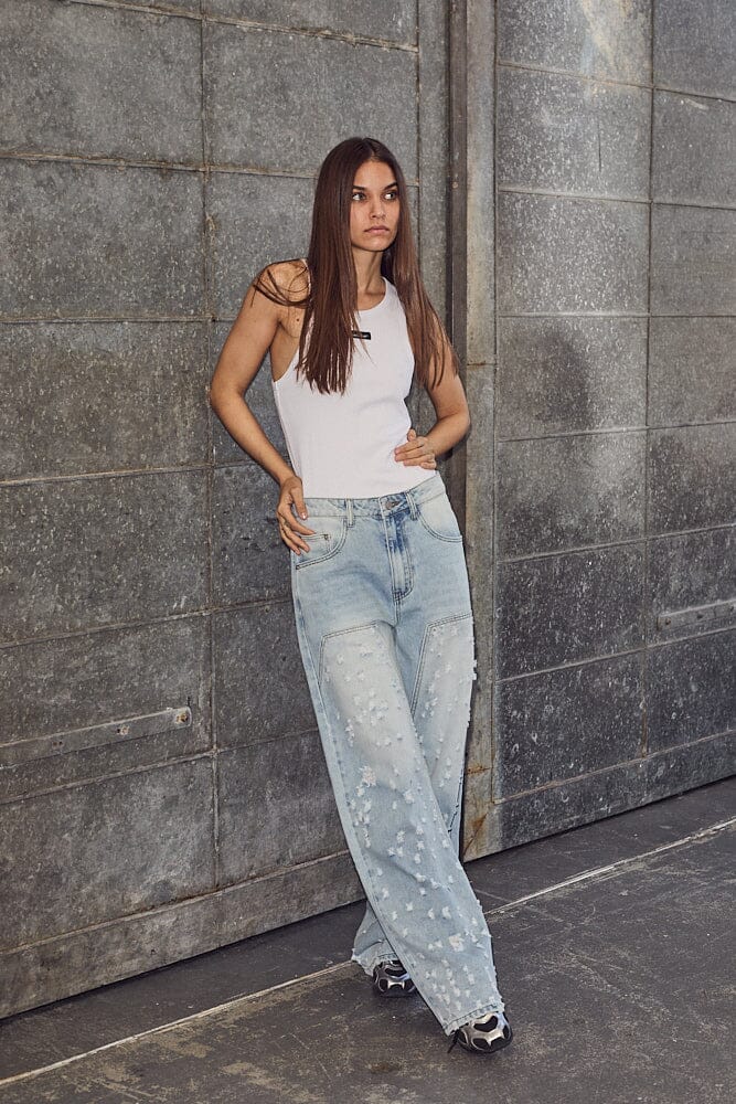 Forudbestilling - Haute L'Amitié - Rib Badge Tank HL10011 - White Toppe