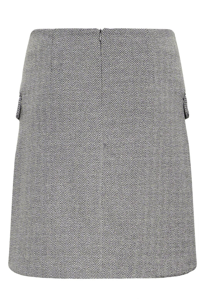 Ichi - Ihkate Jacquard Sk5 20121603 - 203523 - Black/White Herringbone