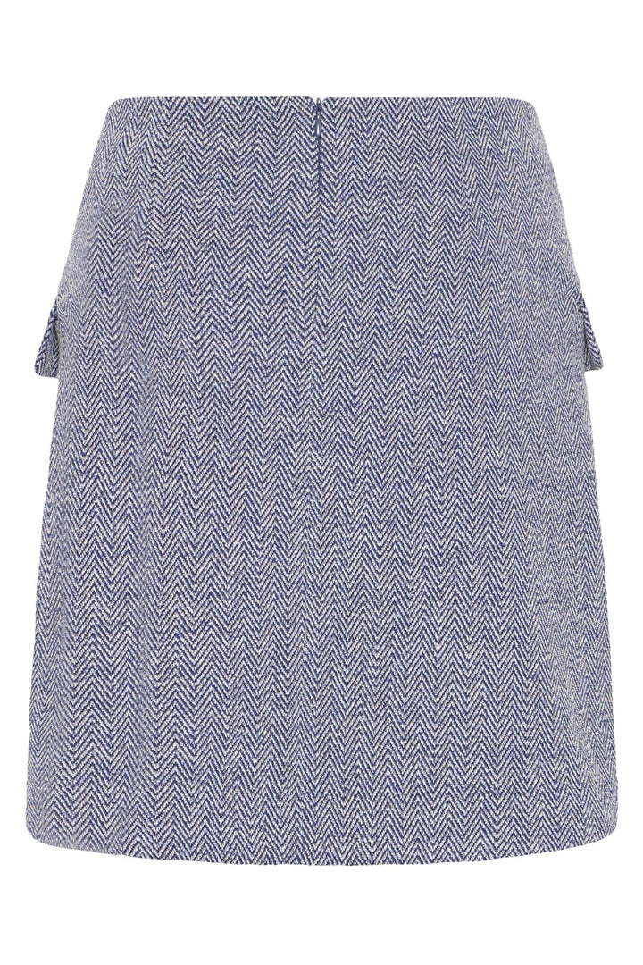 Ichi - Ihkate Jacquard Sk5 20121603 - 900000478 - Patriot Blue Herringbone